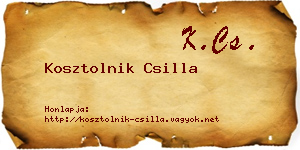 Kosztolnik Csilla névjegykártya